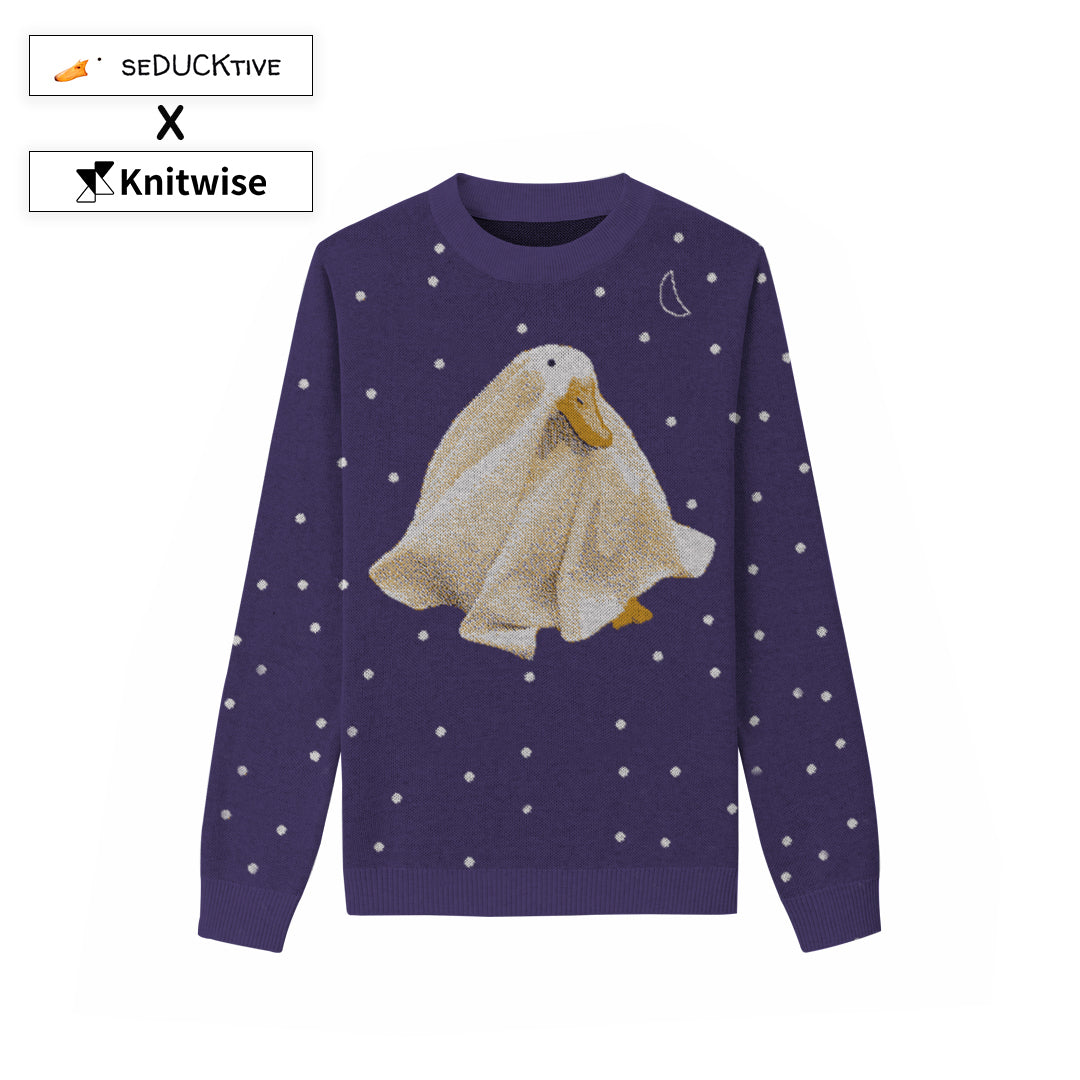 Front of Poultrygeist Sweater from Knitwise