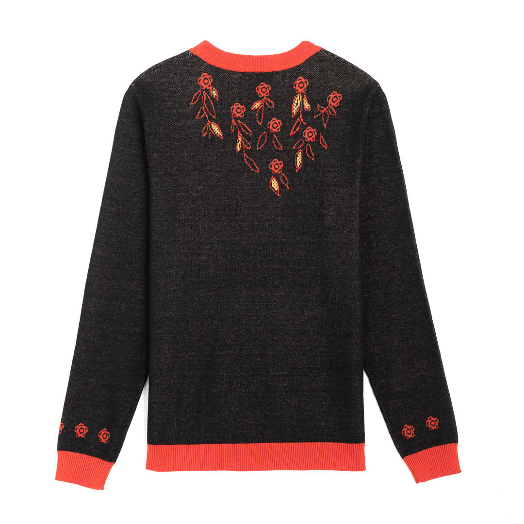 {Back of Year of the Duck Custom Sweater from Knitwise}