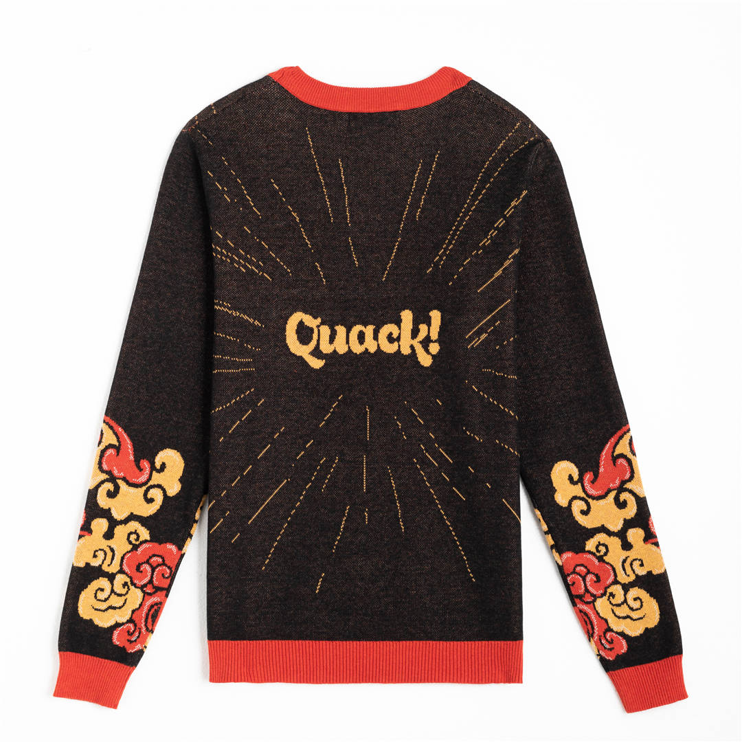 {Back} of {2022 is Quacking Exciting Sweater} from {Knitwise}