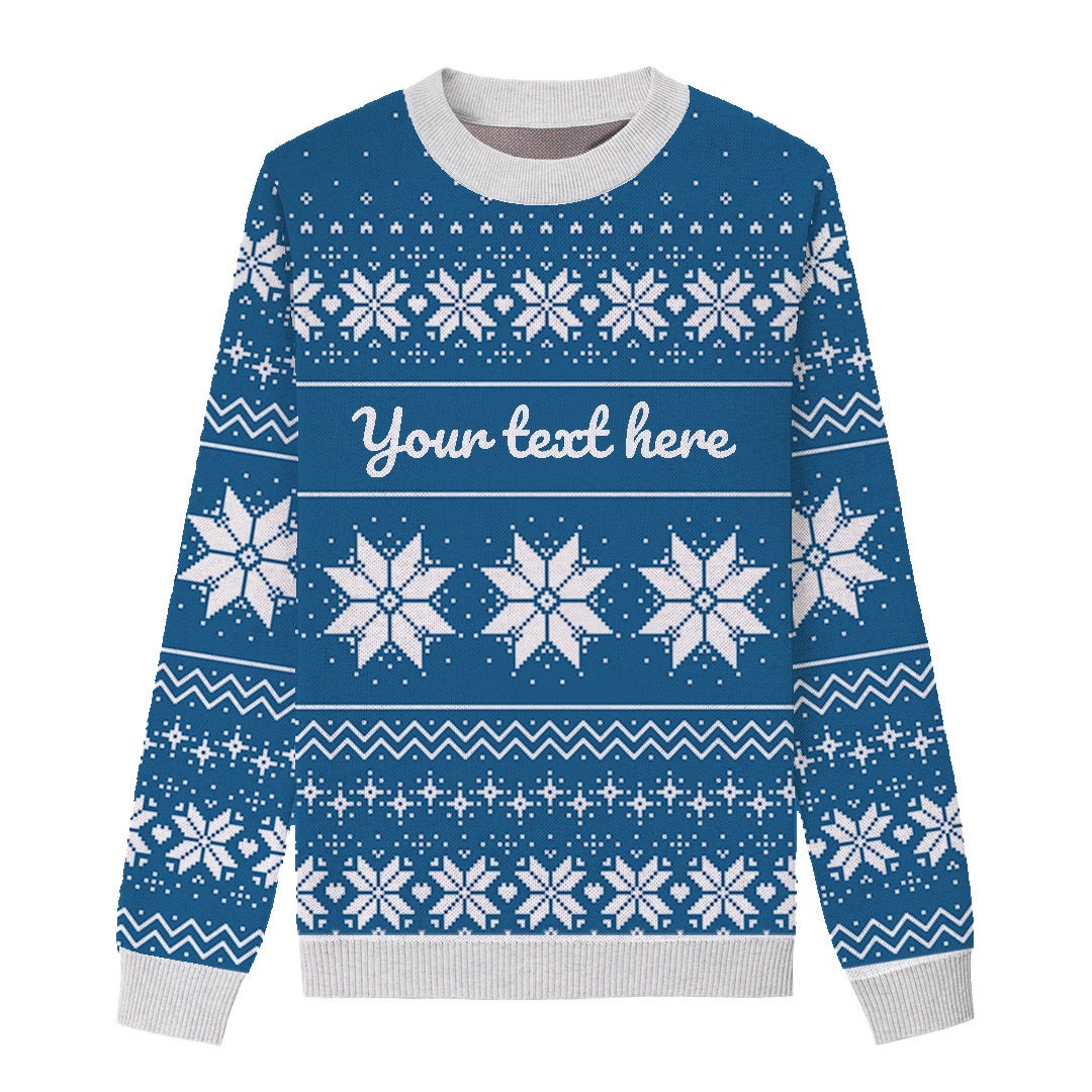 Let It Snow Custom Knit Pullover Sweater