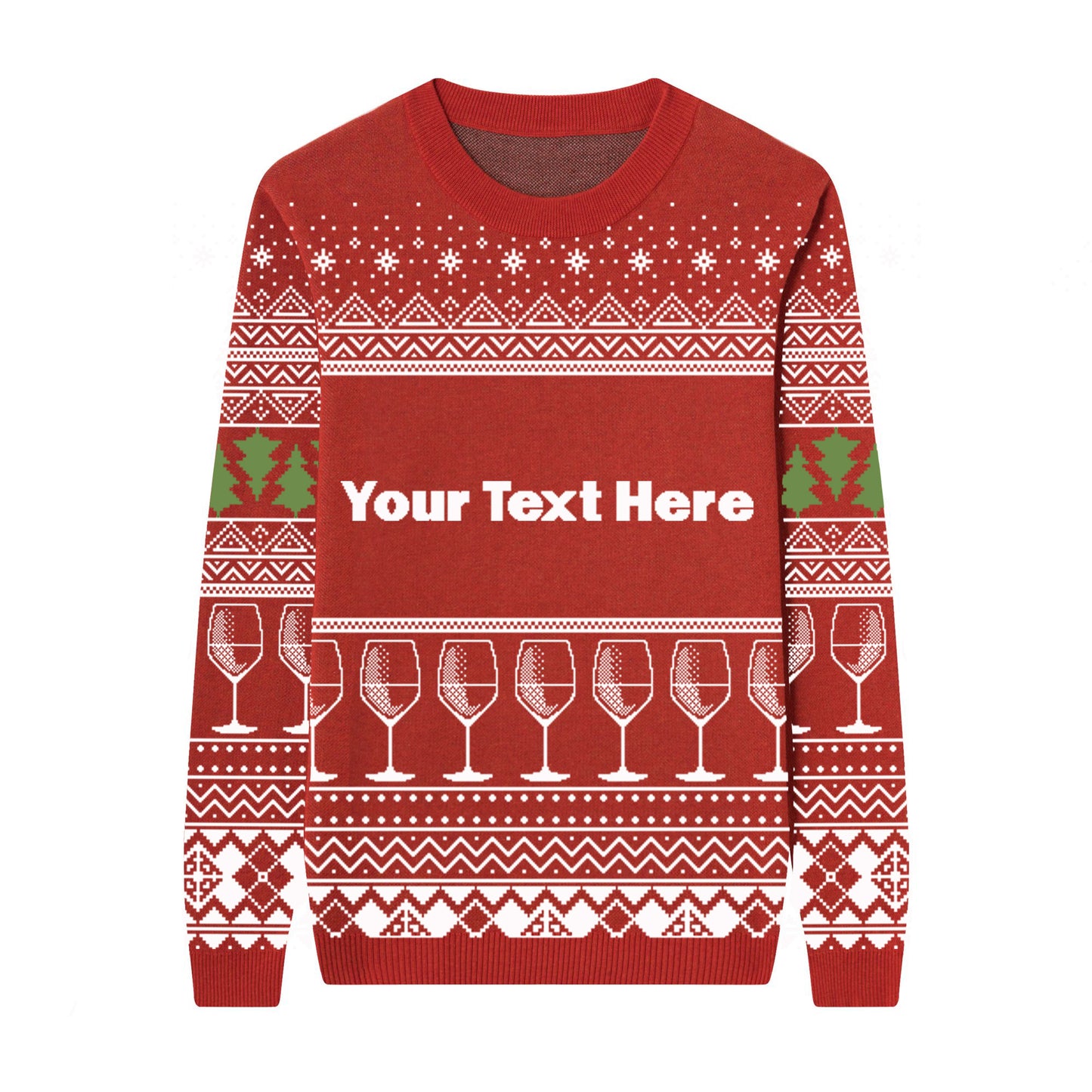 I'm Dreaming Of A Wine Christmas Custom Knit Pullover Sweater
