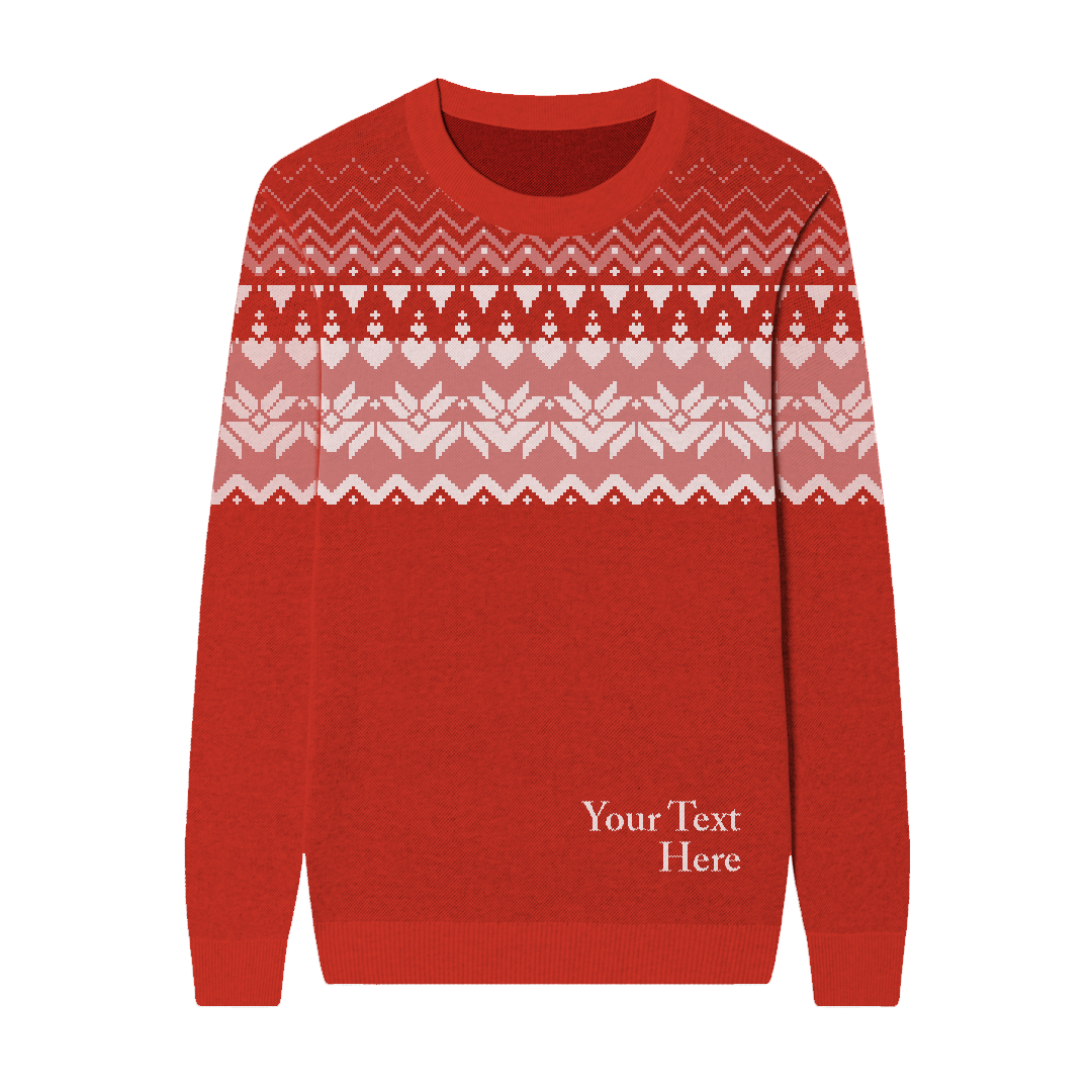 Fair Isle Custom Knit Pullover Sweater