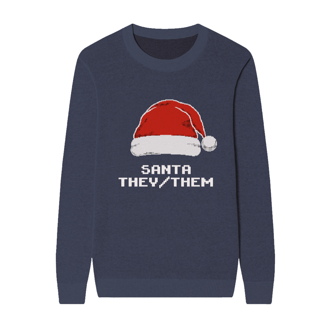 Preferred Pronouns Custom Knit Pullover Sweater