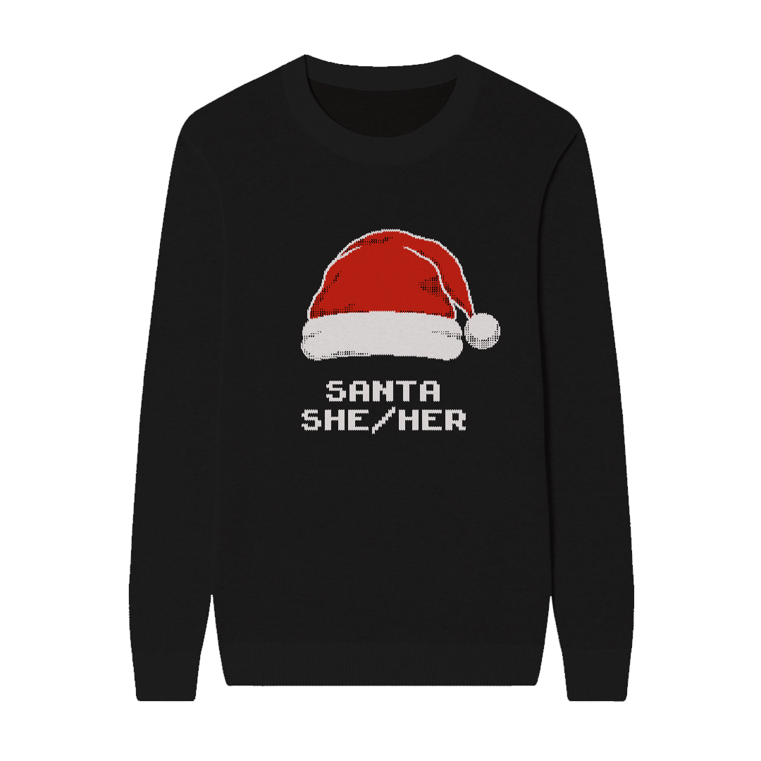 Preferred Pronouns Custom Knit Pullover Sweater