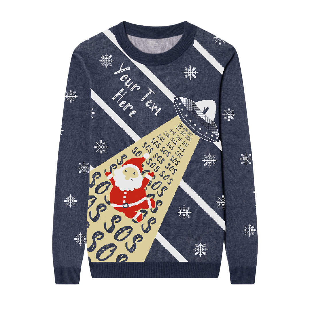 Safe Christmas Custom Knit Pullover Sweater