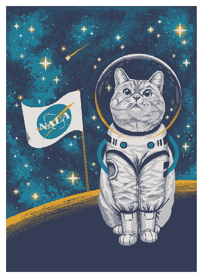 Out of Space Nala Cat - Knitted Blankets
