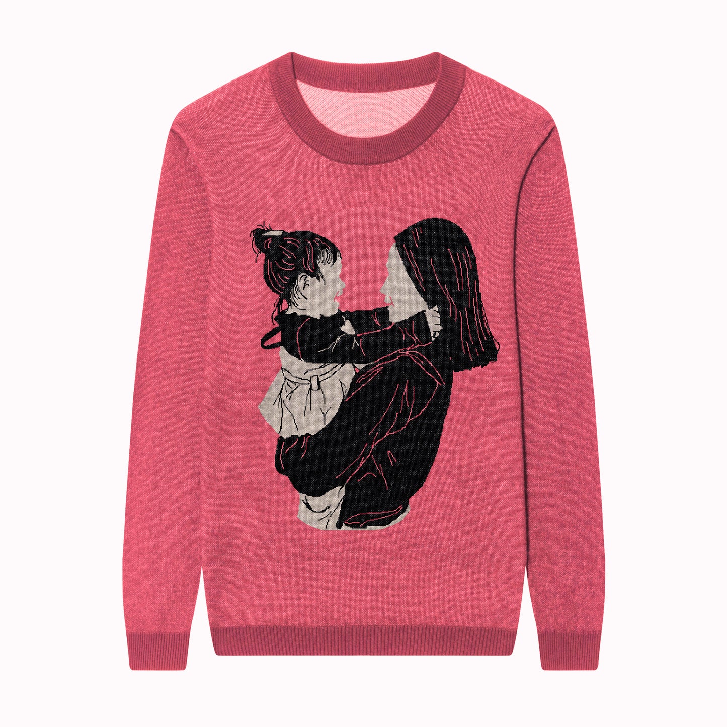 {Front} of {Chili Custom Two Person Portrait Sweater} from {Knitwise}