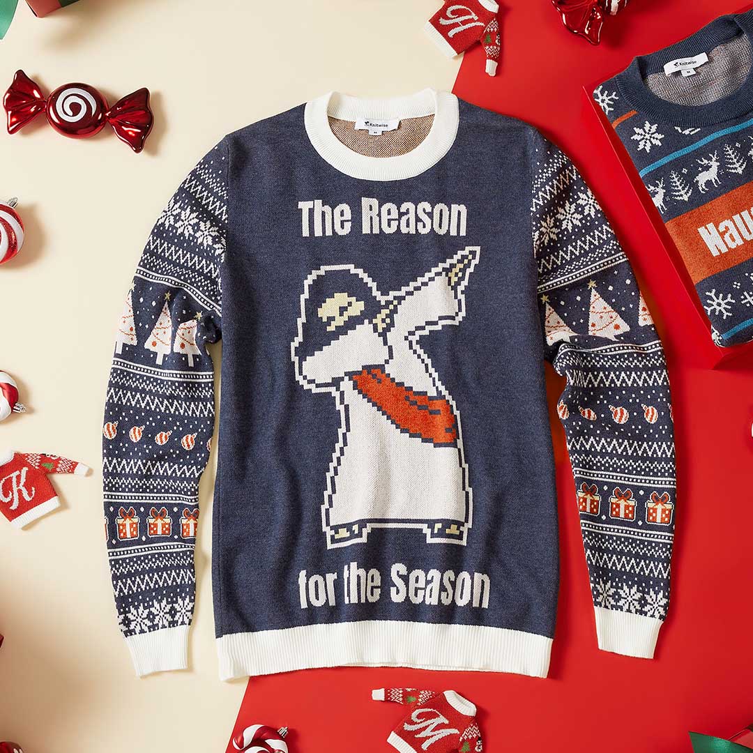 Jesus Dab Dance Custom Knit Pullover Sweater