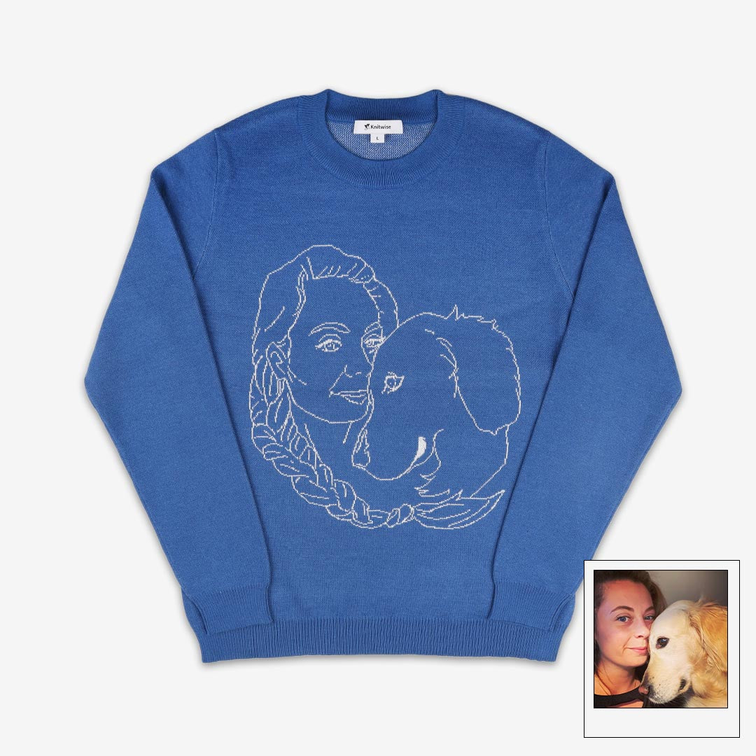 Custom Pet Line Art Sweater Personalized Knits Knitwise Knitwise custom-pet-line-art-sweater-personalized-knits-knitwise-knitwise