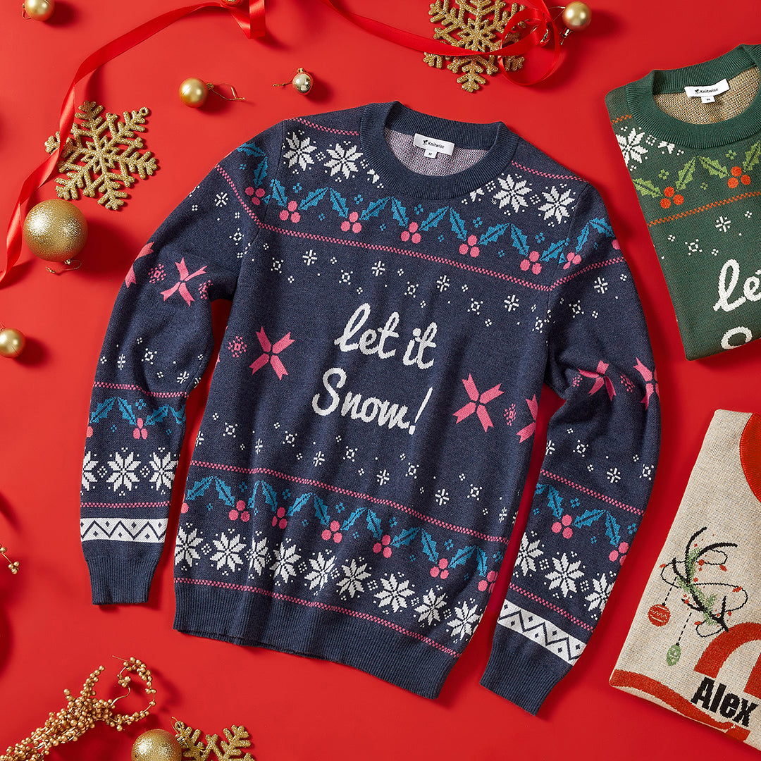 Mistletoe Jacquard Custom Knit Pullover Sweater