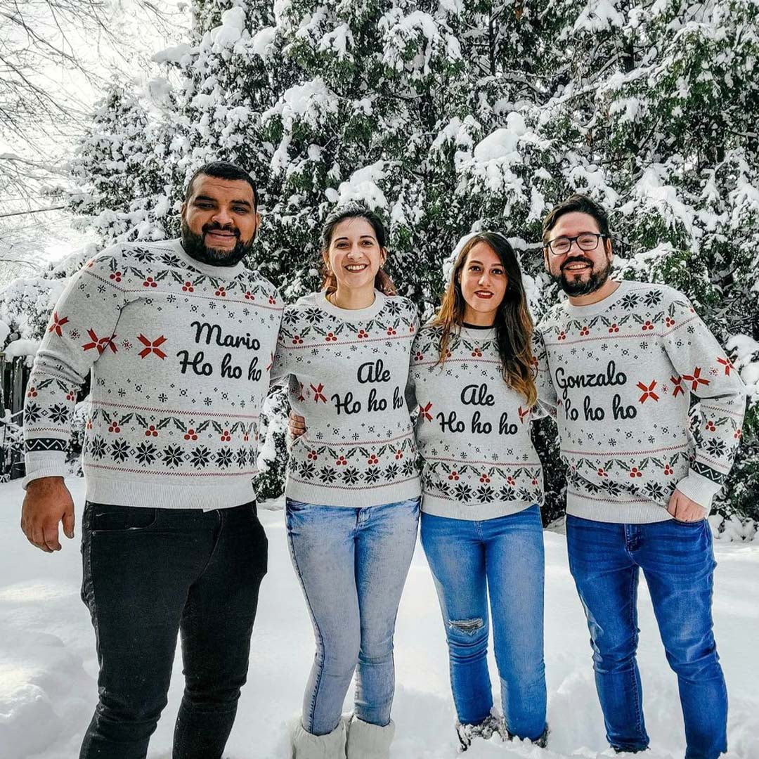 Mistletoe Jacquard Custom Knit Pullover Sweater