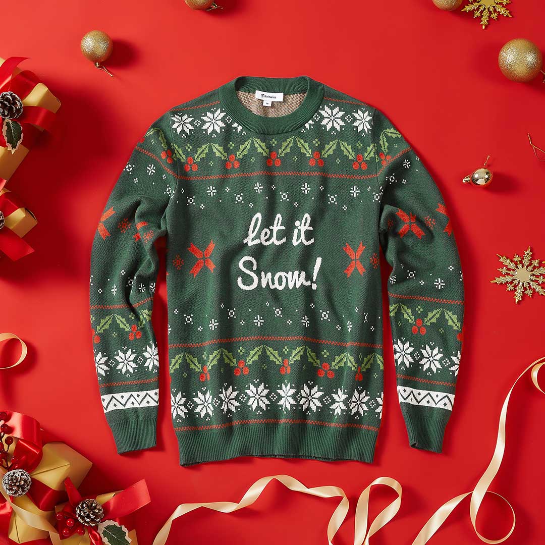 Mistletoe Jacquard Custom Knit Pullover Sweater