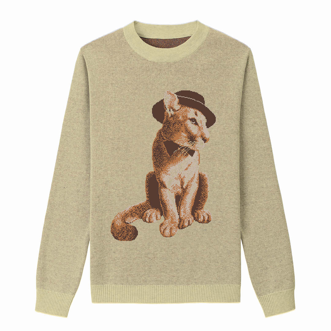 {Front of Mellow Stylish Messi Sweater from Knitwise}