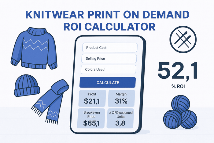 Knitwear Print On Demand ROI Calculator