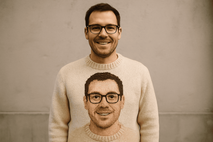 Custom knit sweater with your own picture