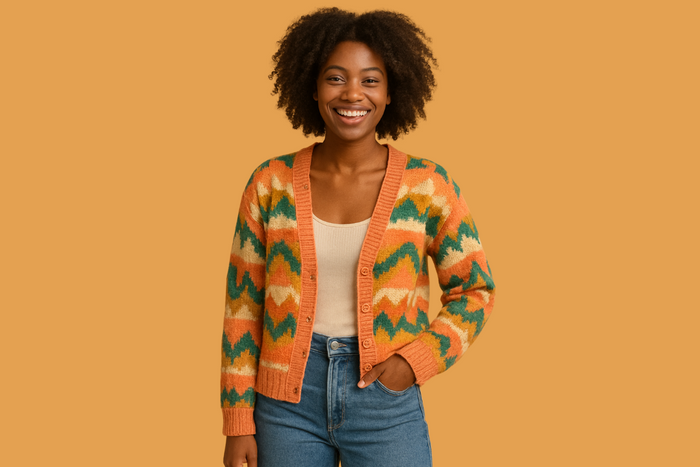 Knitted cardigan sweaters