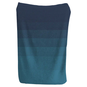 Light blue to navy gradient blanket with a calming style