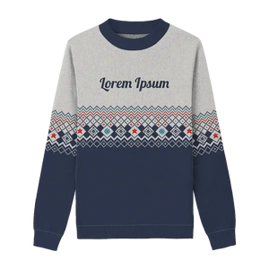 Navy Festive Ribbon Weave Sweater – Celebrate the holidays with this navy and white Christmas sweater.