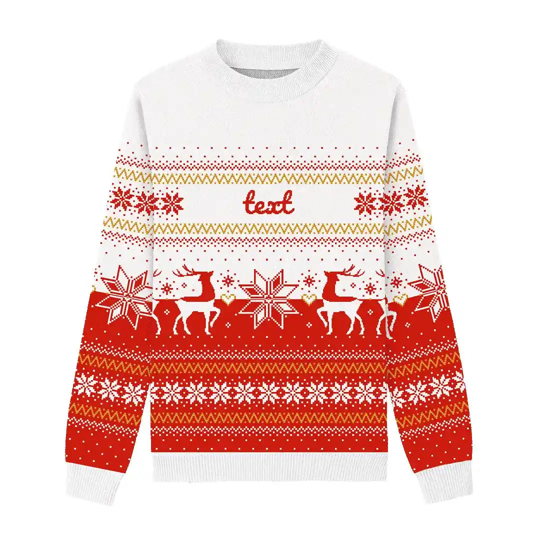 Scarlet Ivory Reindeer Christmas Sweater