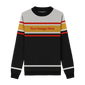 Yellow Line Black Collegiate Sweater