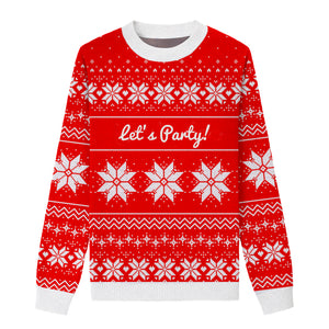 Let It Snow Custom Knit Pullover Sweater