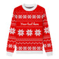 Snowflake Christmas Sweater with Custom Text