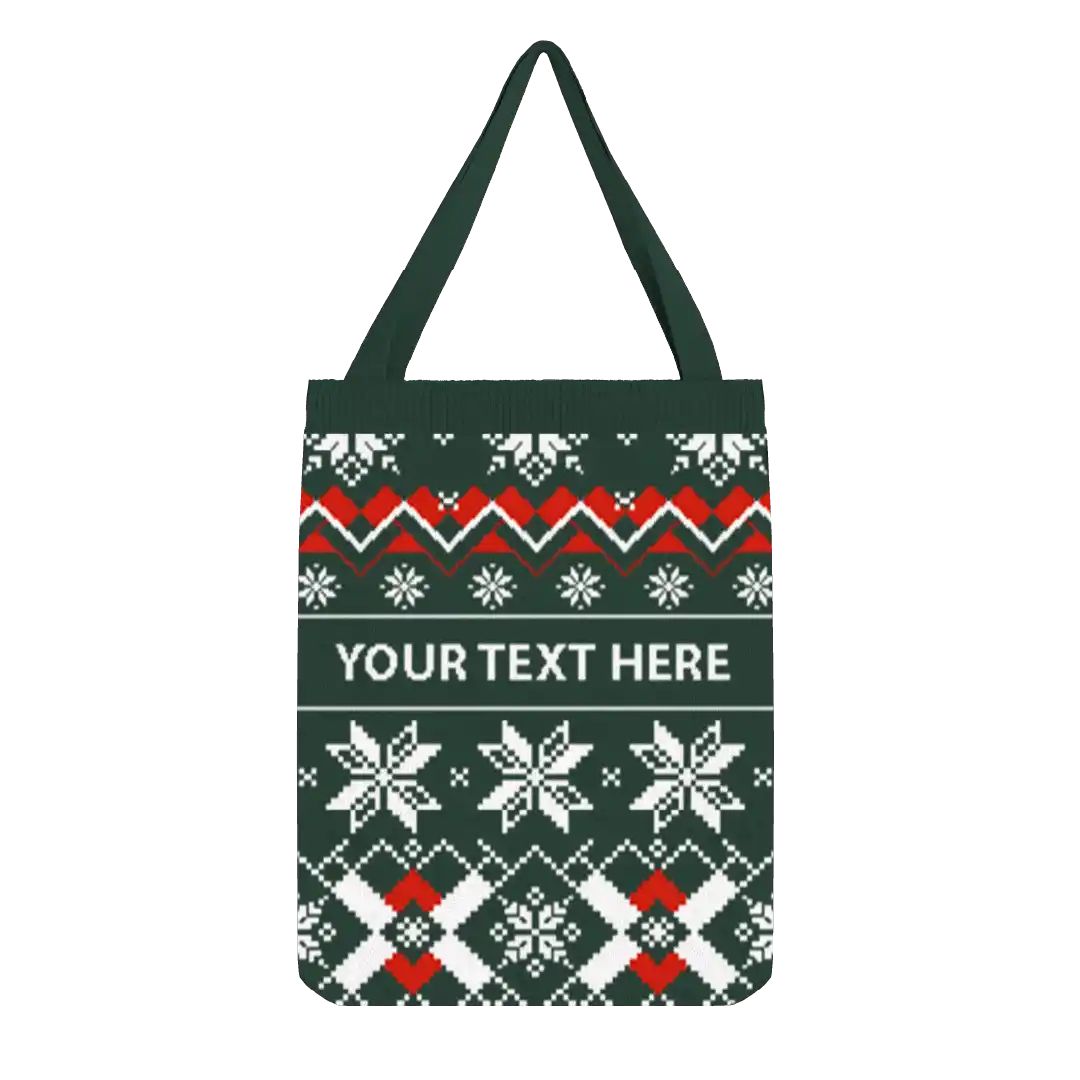 Pine Grace Ribbons Christmas Tote Bag