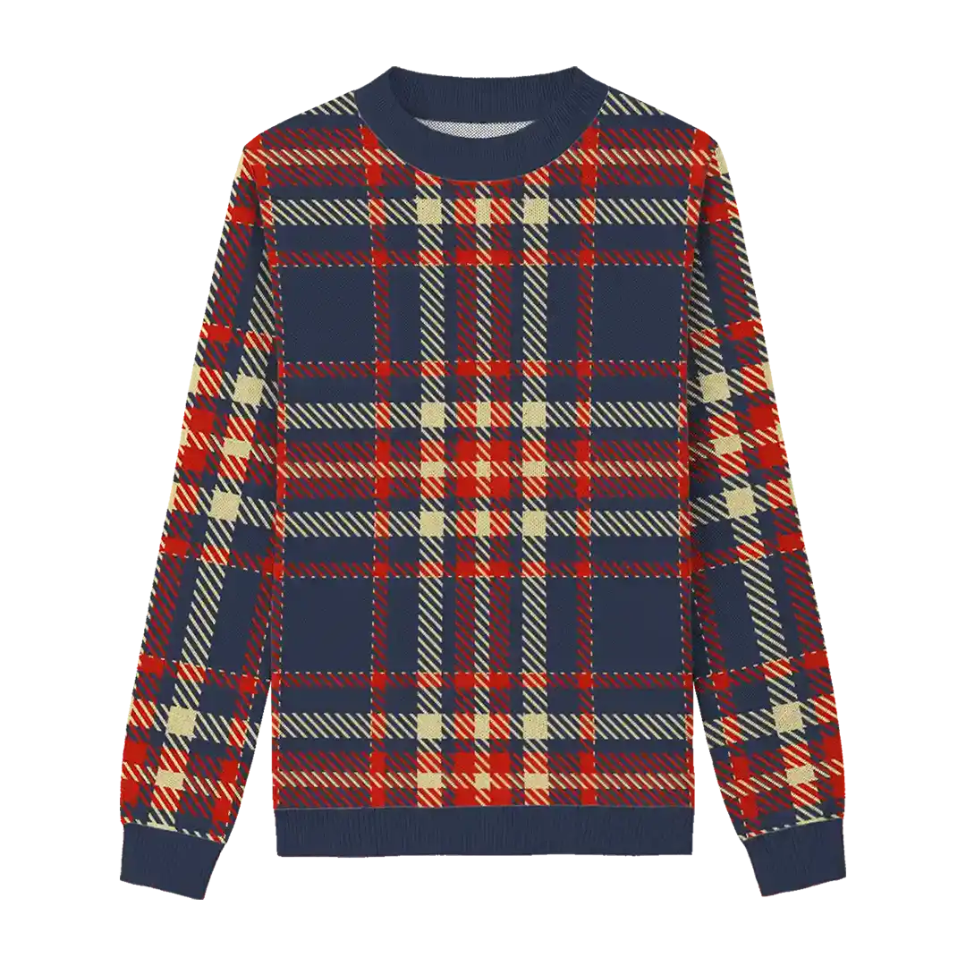 Starry Night Checkered Sweater