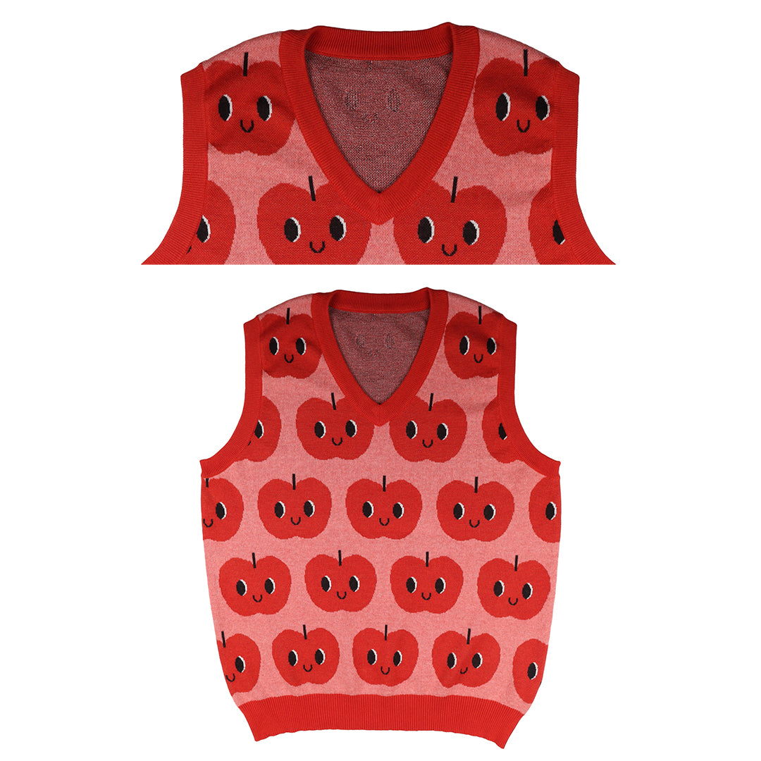 Crossbones Knit V-Neck Vest