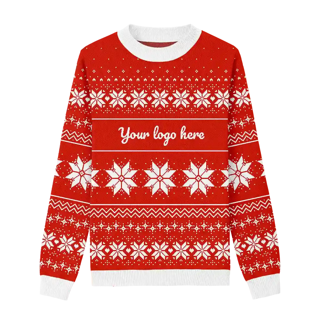 Red Shine Snowfall Festive Sweater