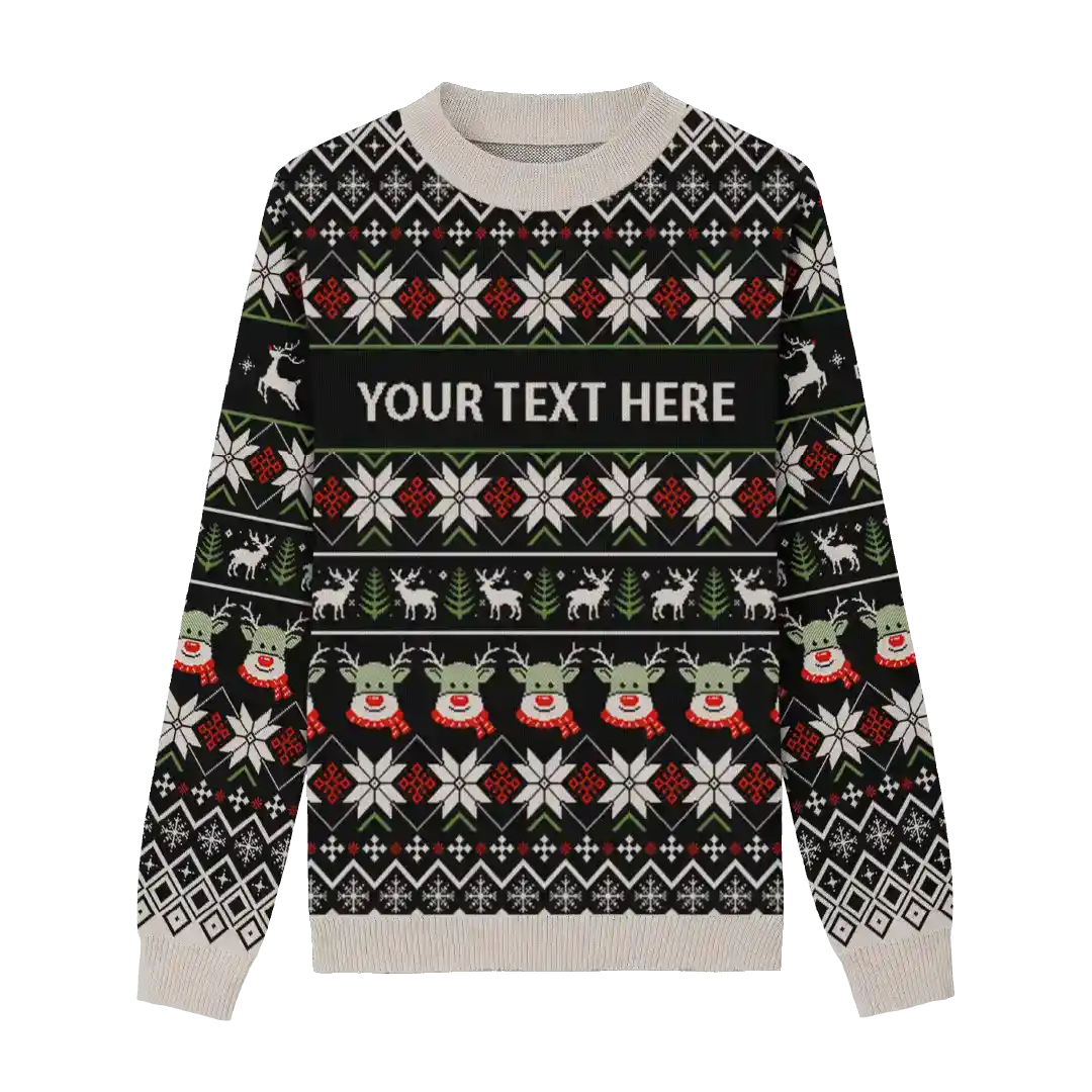 Midnight Reindeer Parade Sweater