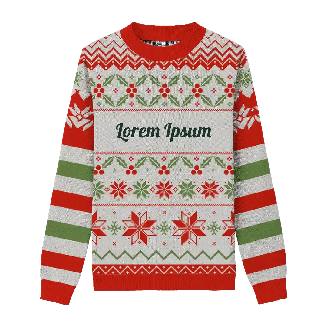 Plum Stripe Winter Cheer Holiday Sweater