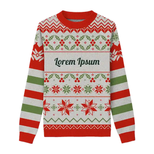 Plum Stripe Winter Cheer Sweater – Add some joy to your holiday wardrobe with this playful Christmas sweater. 