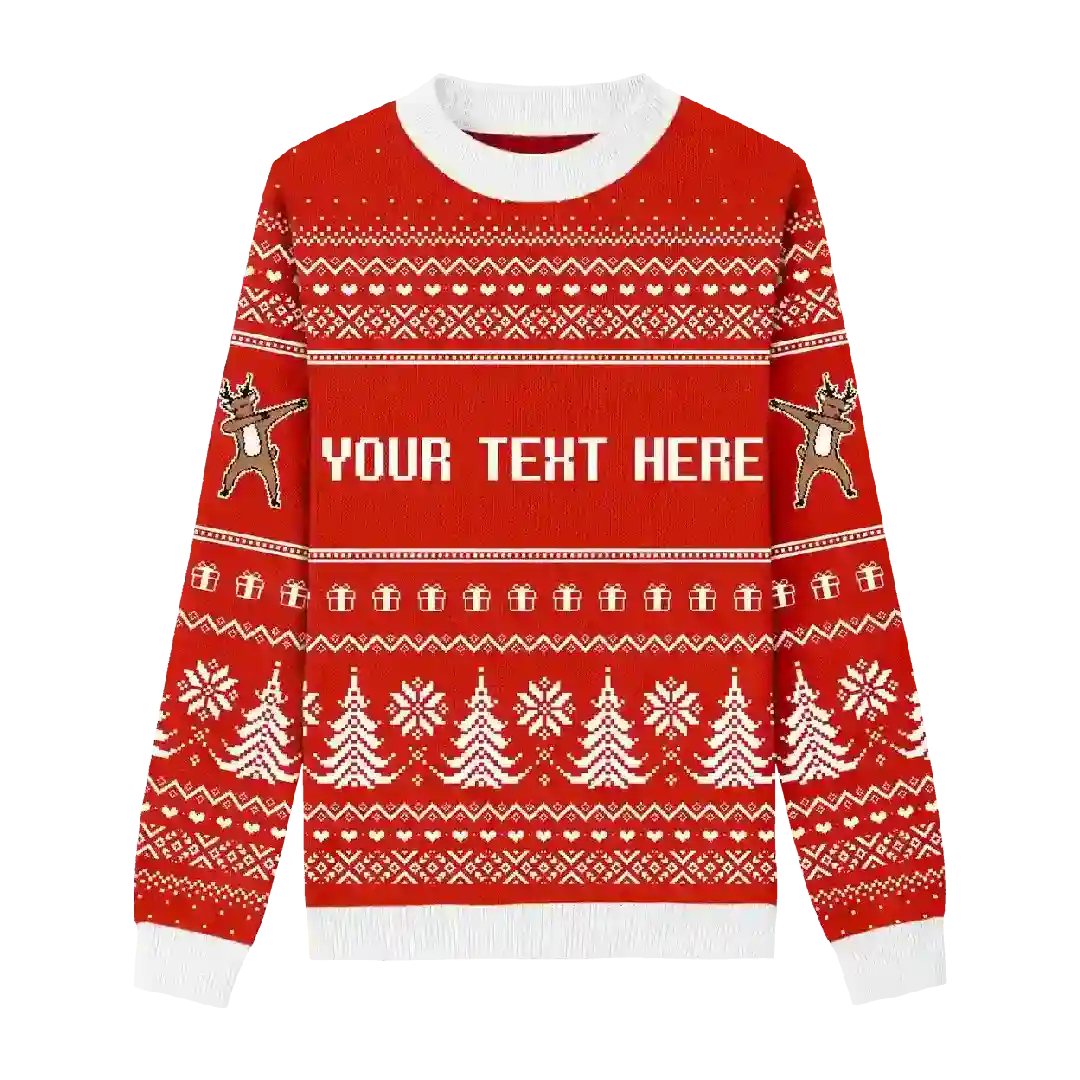 Scarlet Reindeer Christmas Sweater