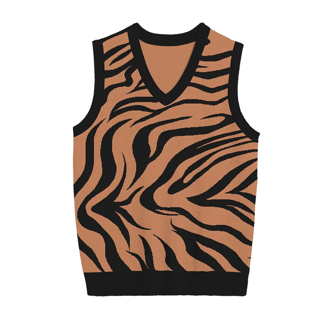 Wild Orange Tiger Sweater Vest