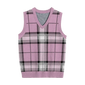 Chic Pink Plaid Unisex Vest