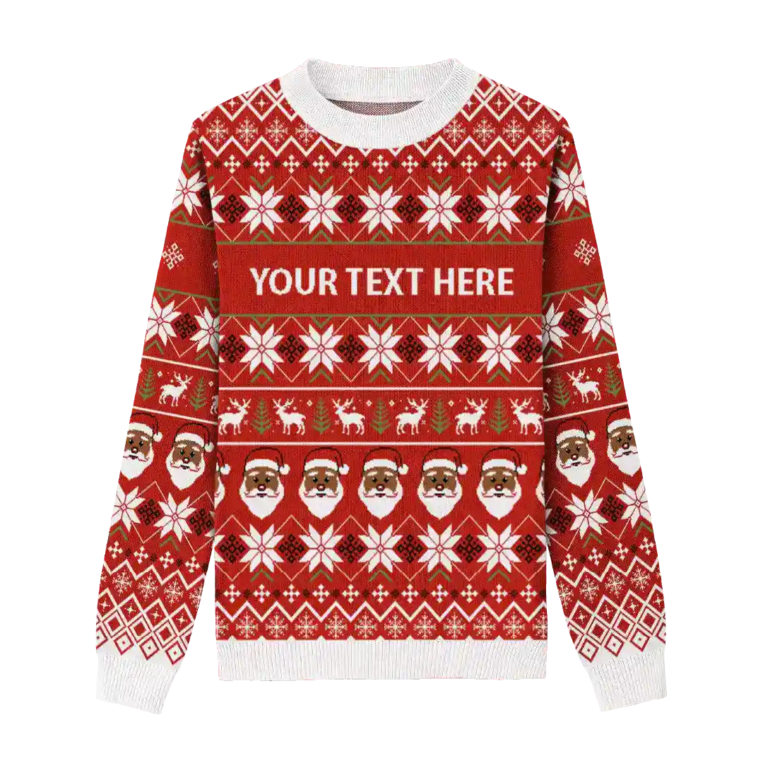 Scarlet Santa Portrait Christmas Sweater