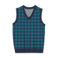 Modern Navy & Blue Houndstooth Vest