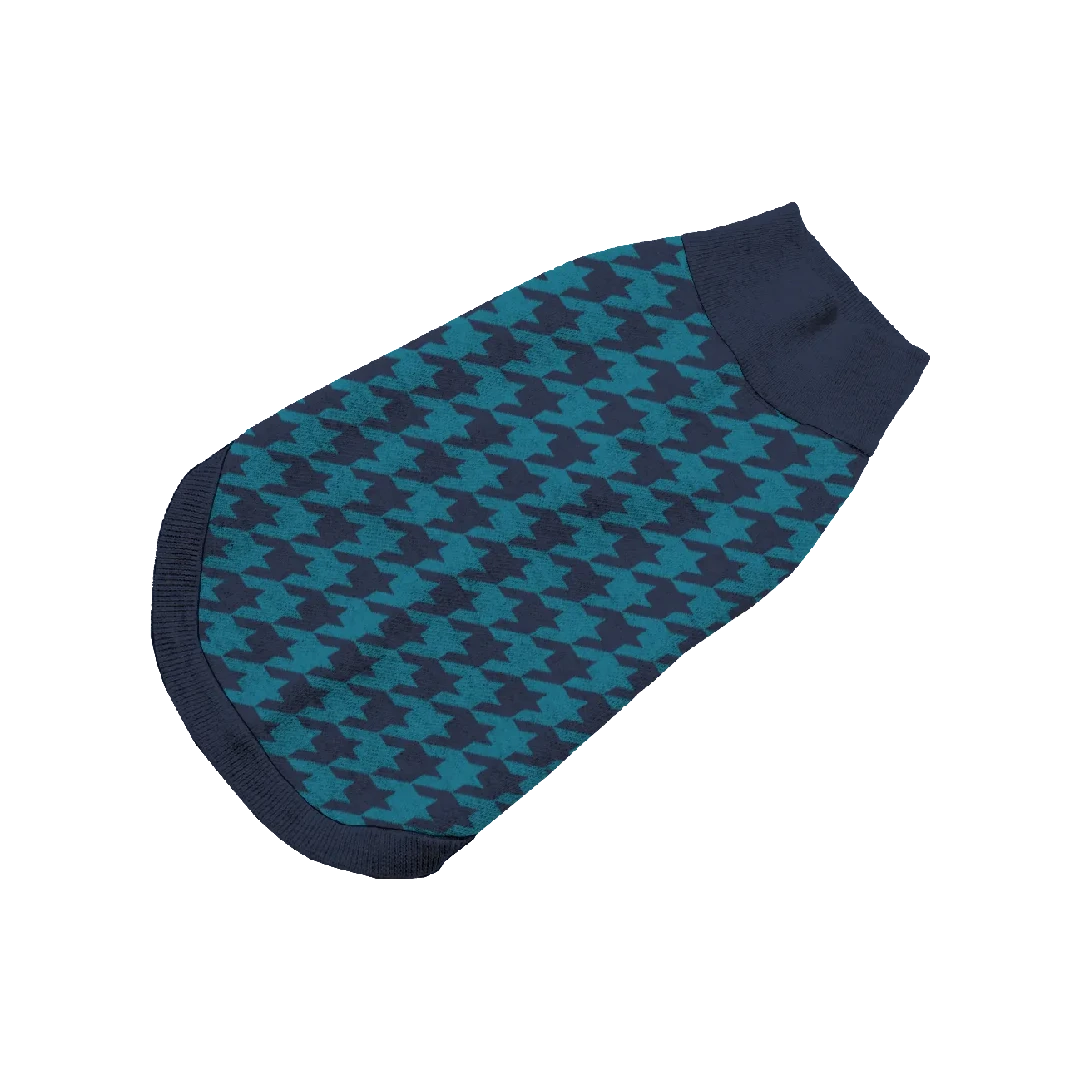 Ocean Crest Houndstooth Pet Sweater