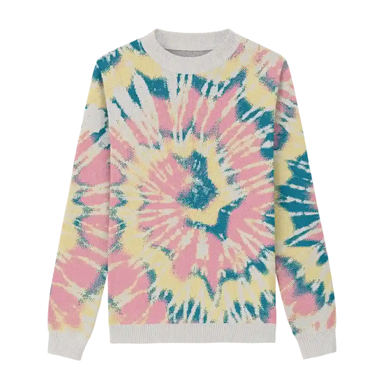 Pastel Sunrise Whirl Sweater