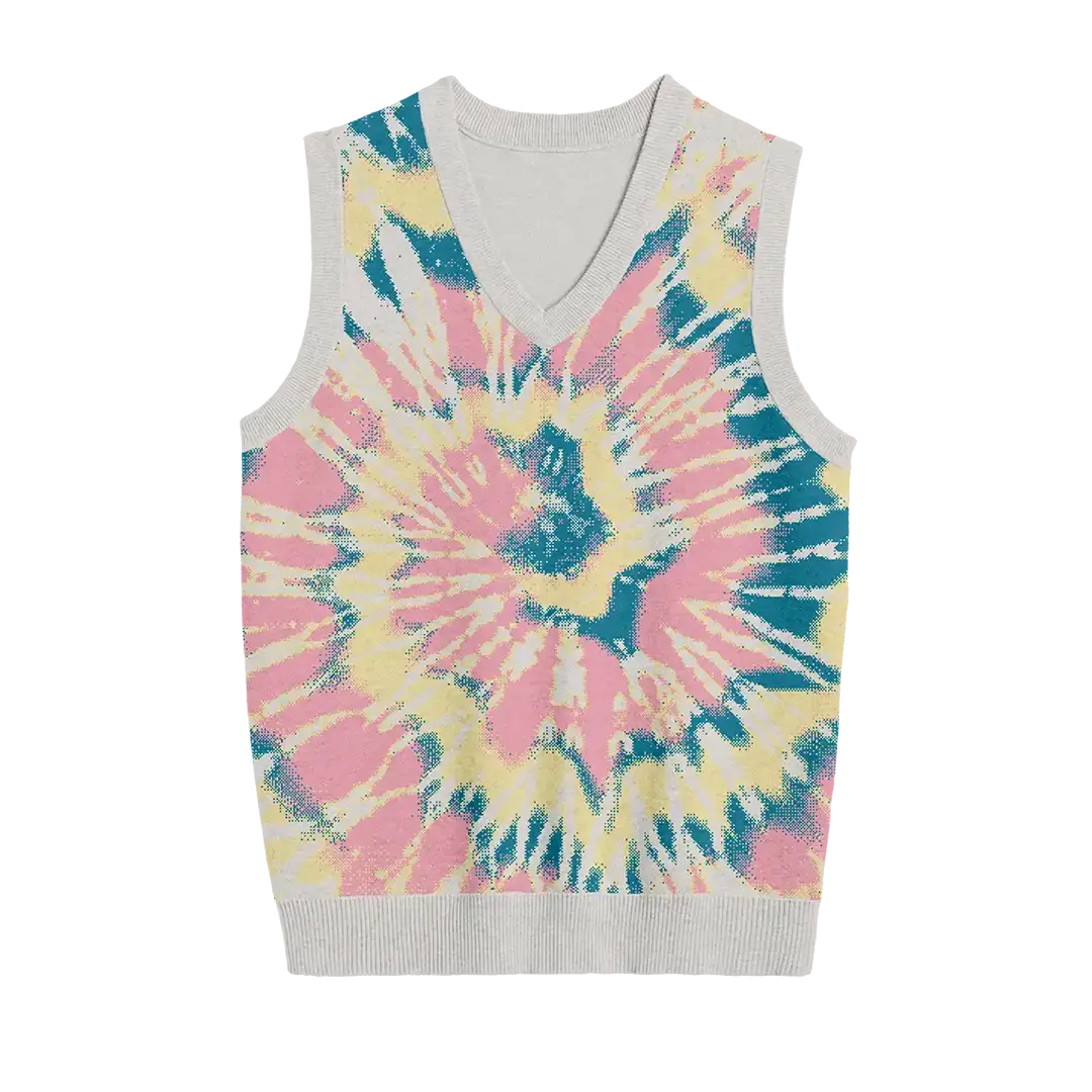 Dreamy Color Splash Tie Dye Vest