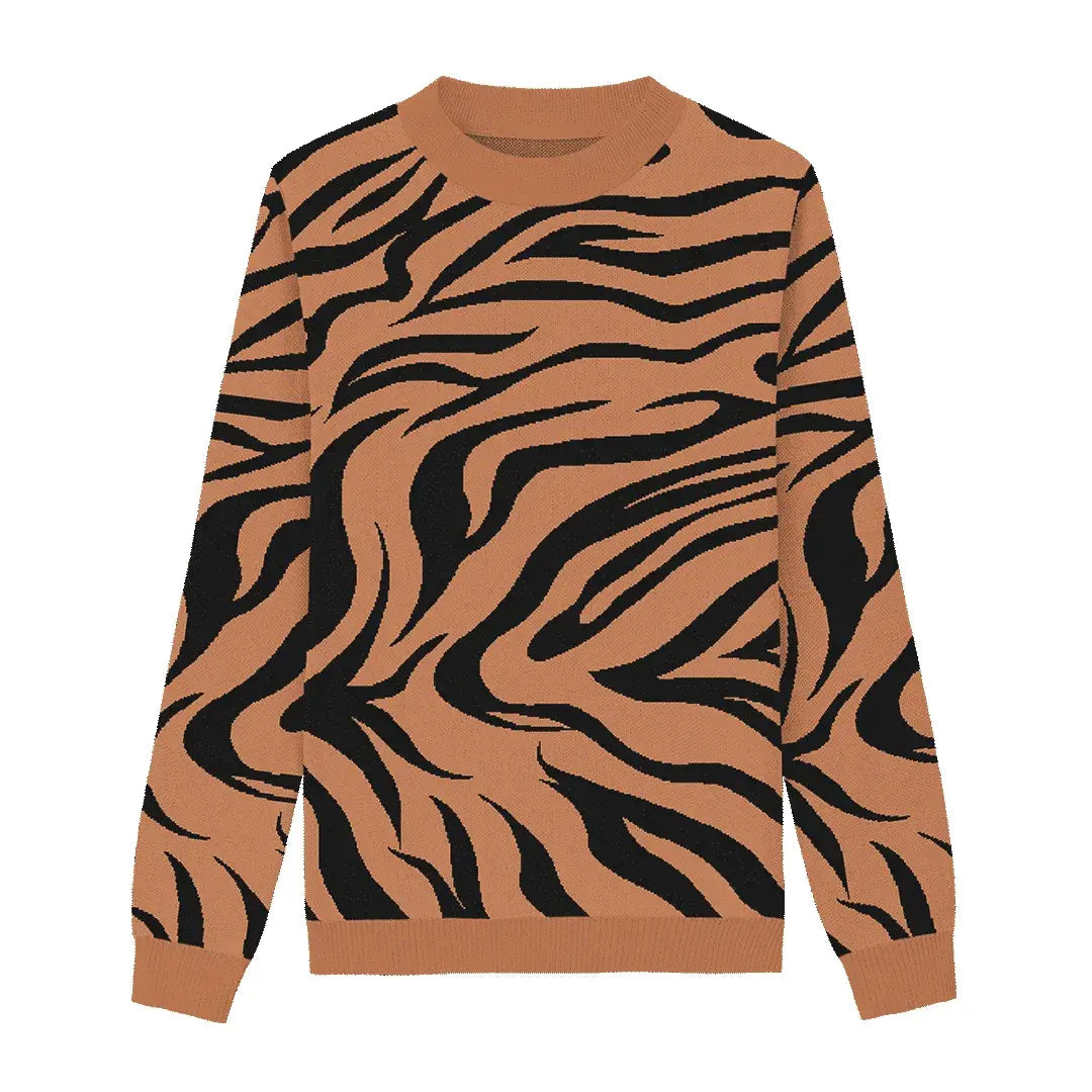 Wild Savannah Tiger Print Sweater