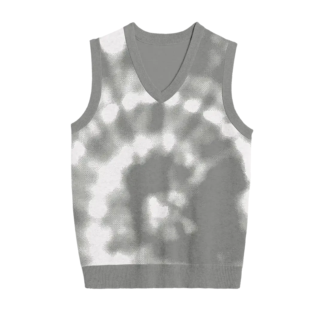 Monochrome Tie Dye Sweater Vest