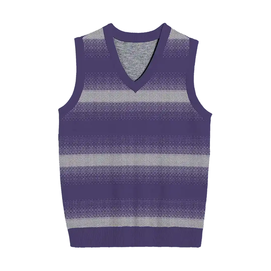 Cool-Tone Blue Gradient Sweater Vest