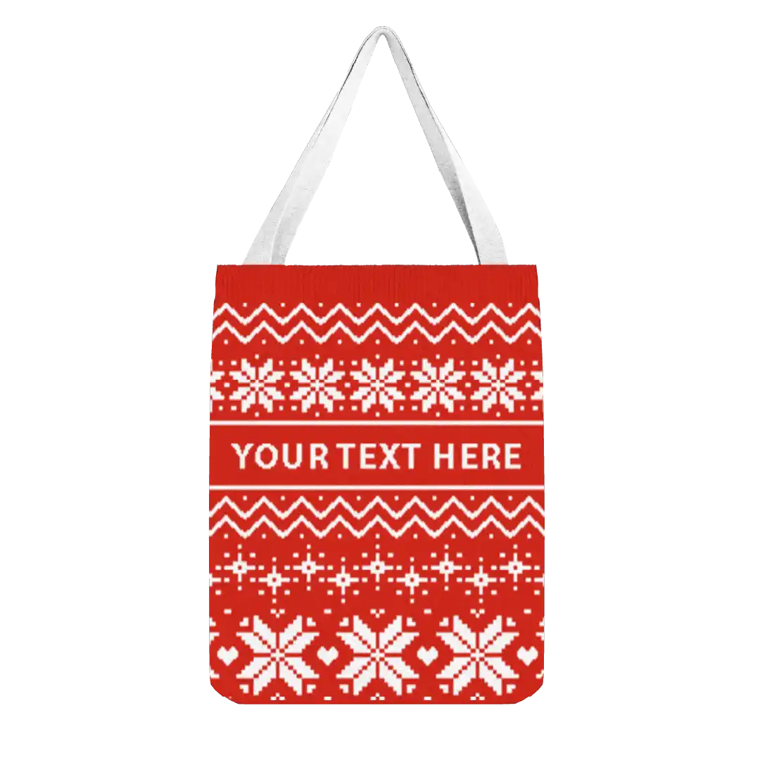 Scarlet Chill Snowflakes Christmas Tote Bag
