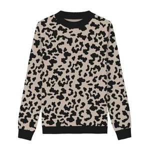 Sandy Beige Leopard Marked Pullover Inspired by the wild
