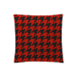 Scarlet Grid Houndstooth Pillow Case