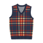 Collegiate Plaid V-Neck Vest
