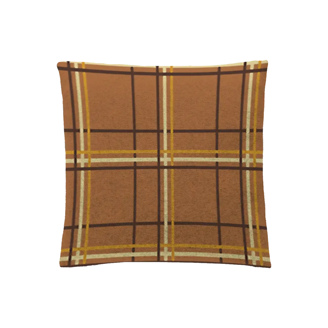 Rustic Ember Plaid Pillow Case