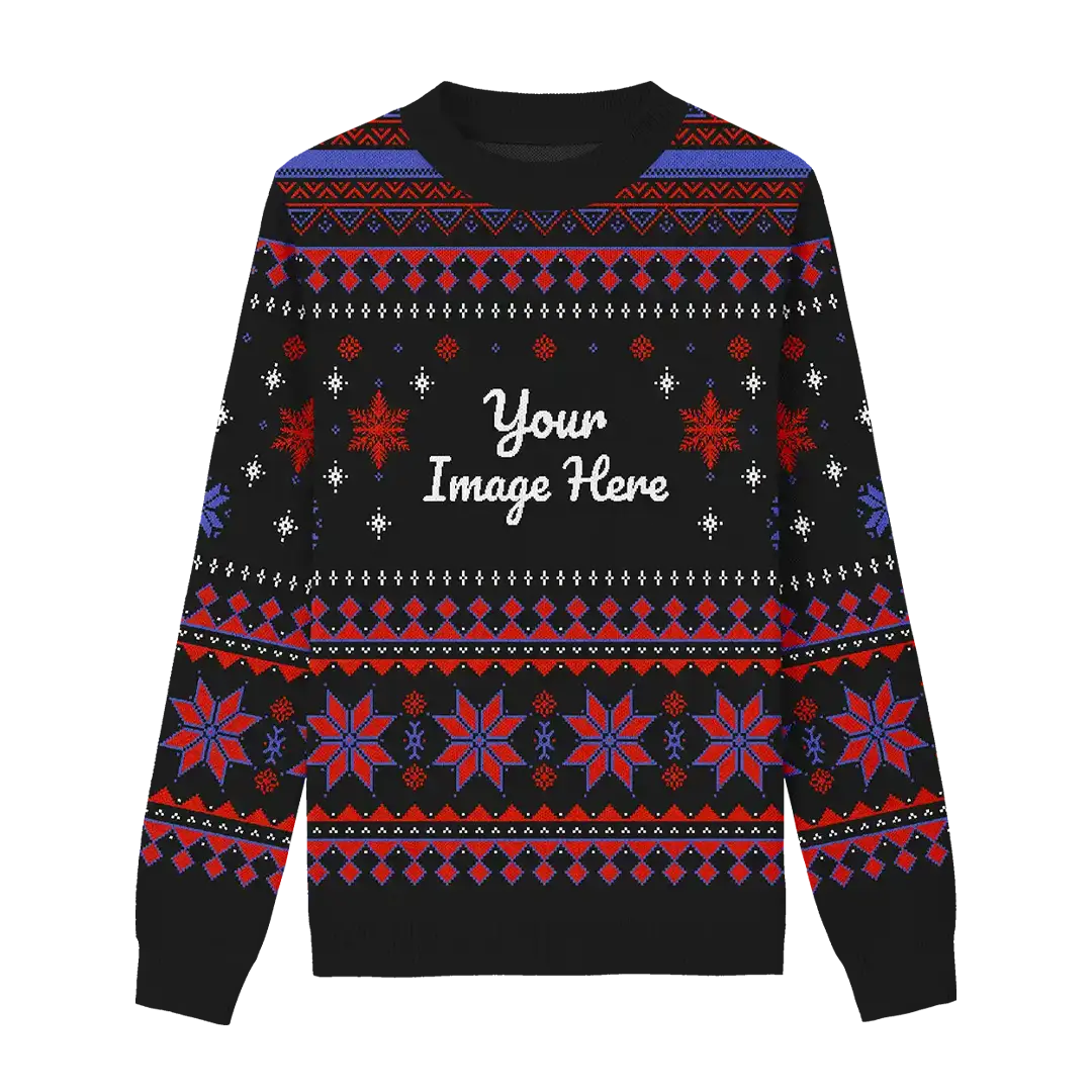Electric Glow Holiday Snowflake Christmas Sweater